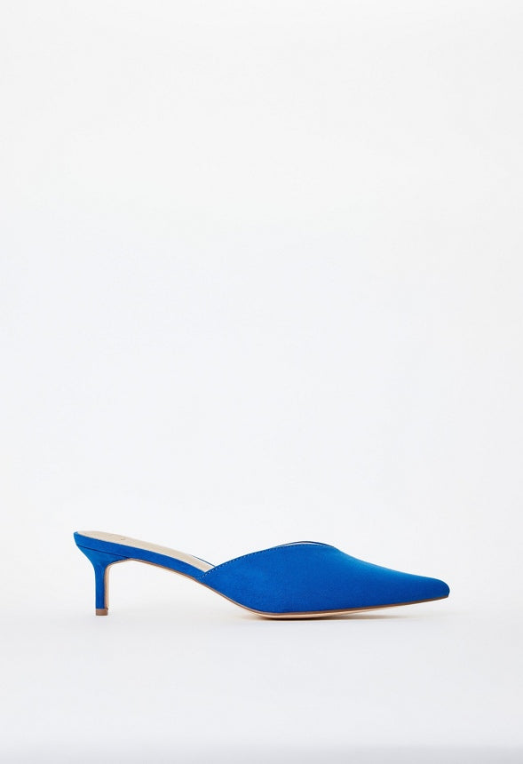 Iva Pointed Toe Mule Lapis Blue