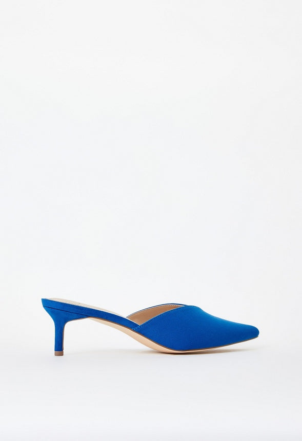 Iva Pointed Toe Mule Lapis Blue