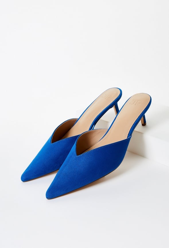 Iva Pointed Toe Mule Lapis Blue