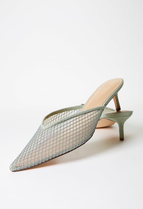 Iva Pointed Toe Mule Seagrass Green