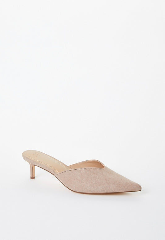 Iva Pointed Toe Mule Warm Taupe