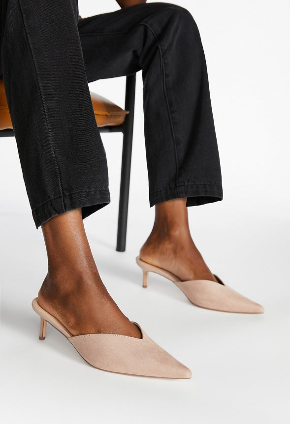 Iva Pointed Toe Mule Warm Taupe