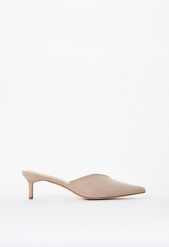 Iva Pointed Toe Mule Warm Taupe