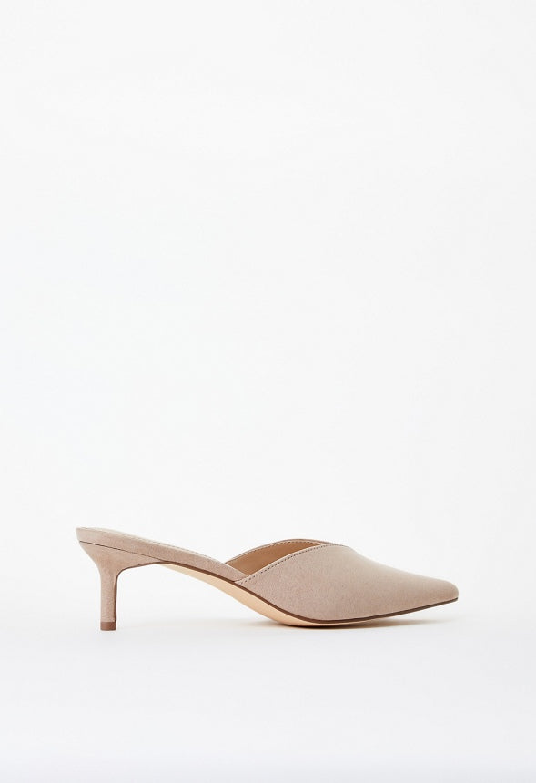 Iva Pointed Toe Mule Warm Taupe