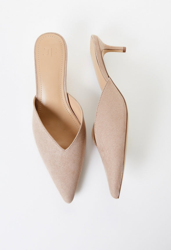 Iva Pointed Toe Mule Warm Taupe