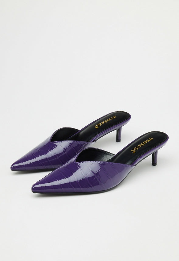 Iva Pointed Toe Mule Acai Purple