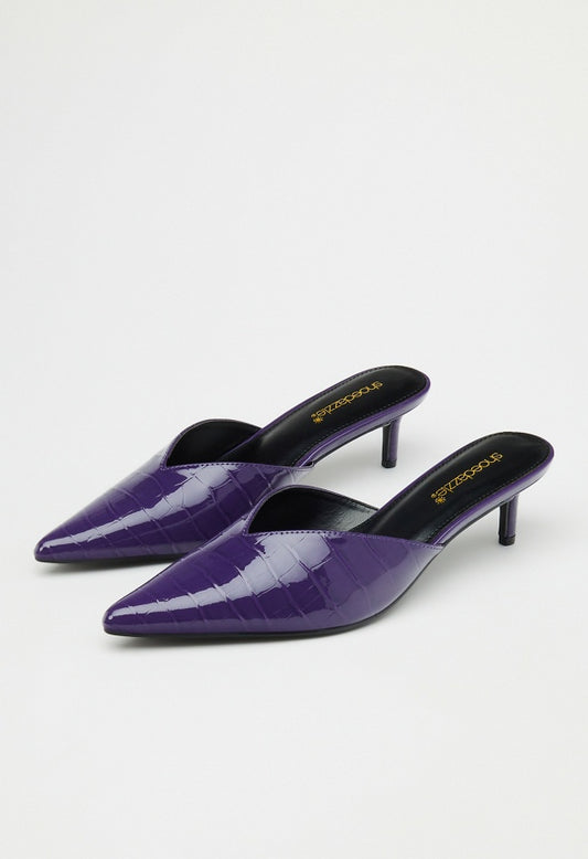 Iva Pointed Toe Mule Acai Purple