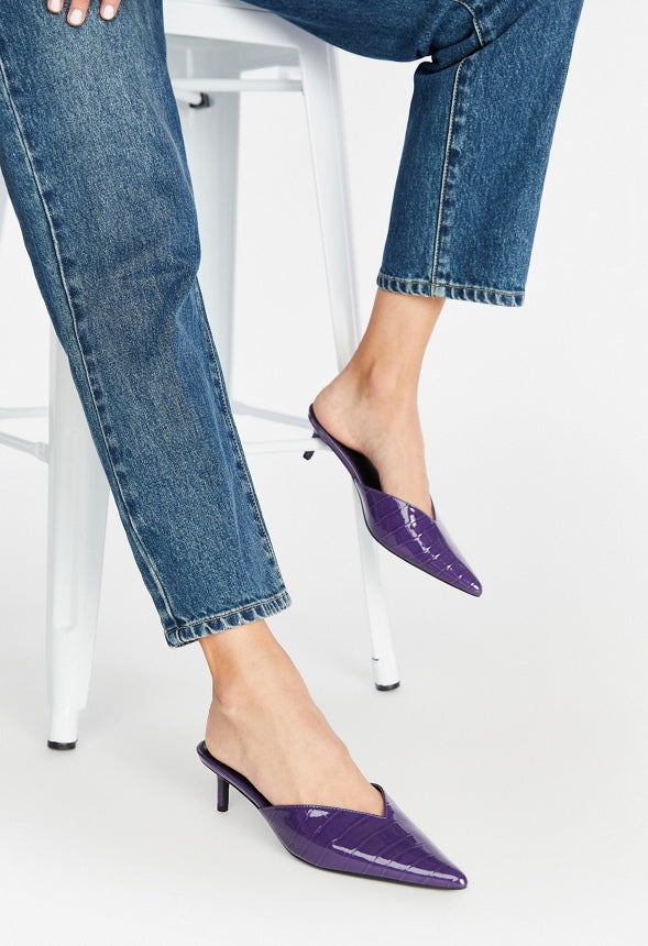Iva Pointed Toe Mule Acai Purple