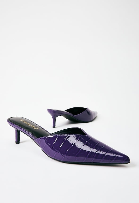Iva Pointed Toe Mule Acai Purple