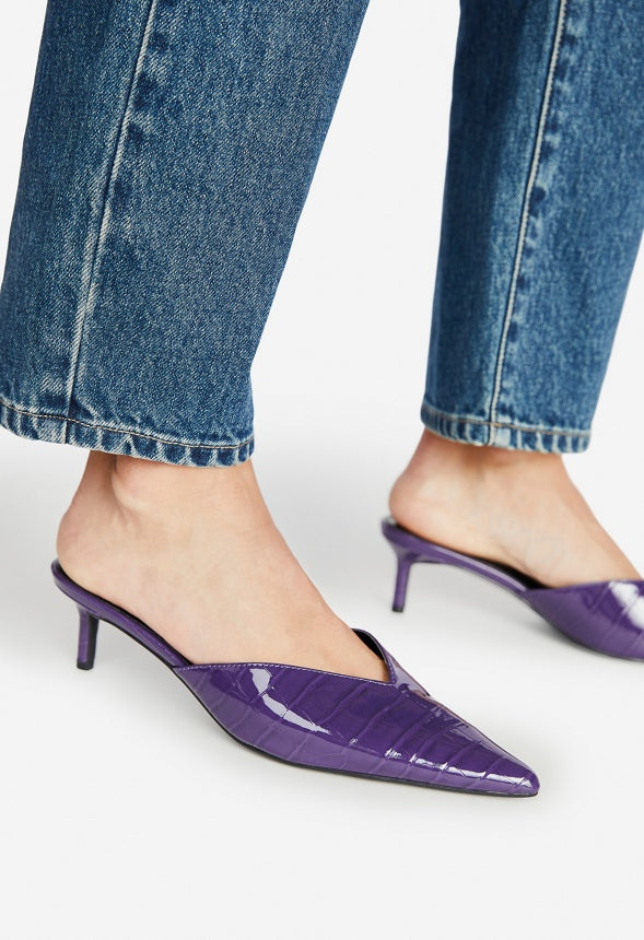 Iva Pointed Toe Mule Acai Purple