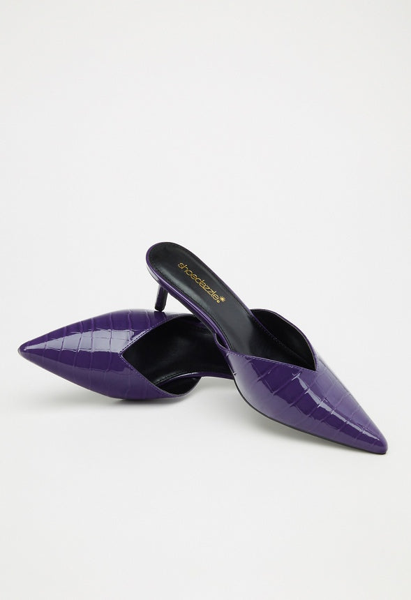 Iva Pointed Toe Mule Acai Purple