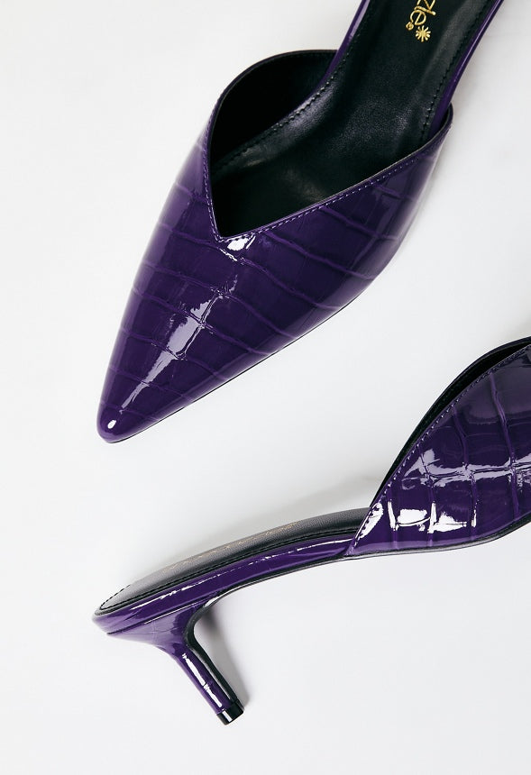 Iva Pointed Toe Mule Acai Purple