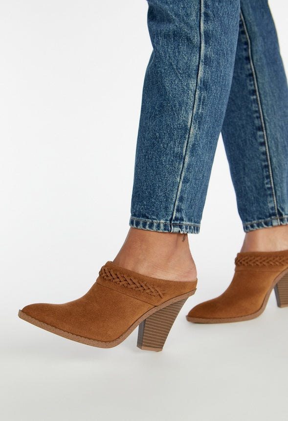 Samira Block Heeled Mule Camel