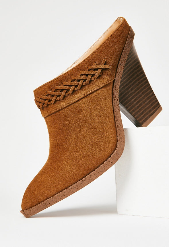 Samira Block Heeled Mule Camel