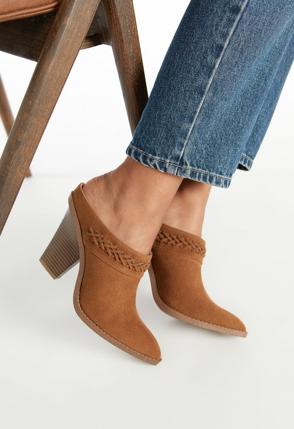 Samira Block Heeled Mule Camel