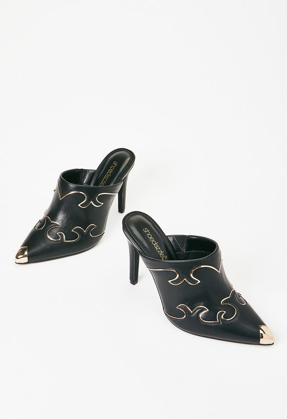 Inara Heeled Mule Black