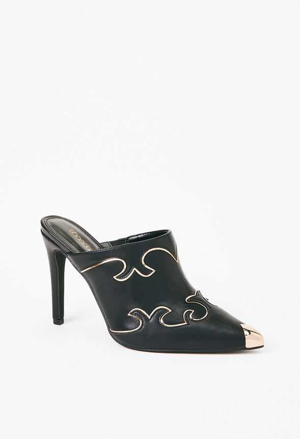 Inara Heeled Mule Black