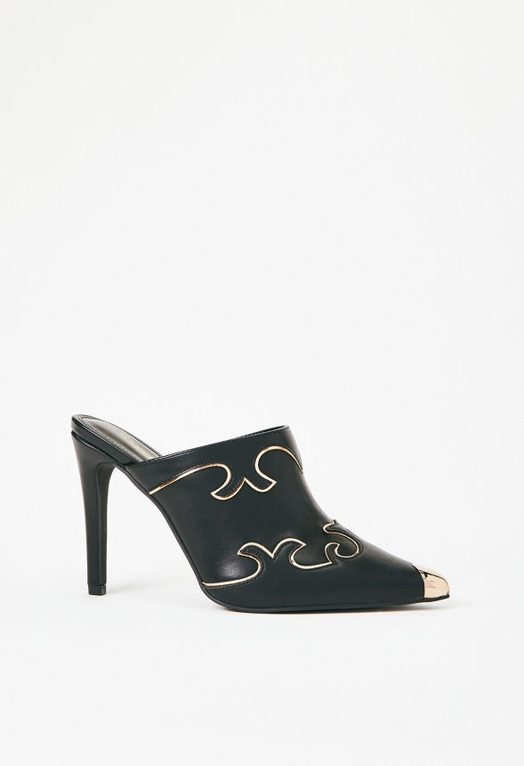 Inara Heeled Mule Black
