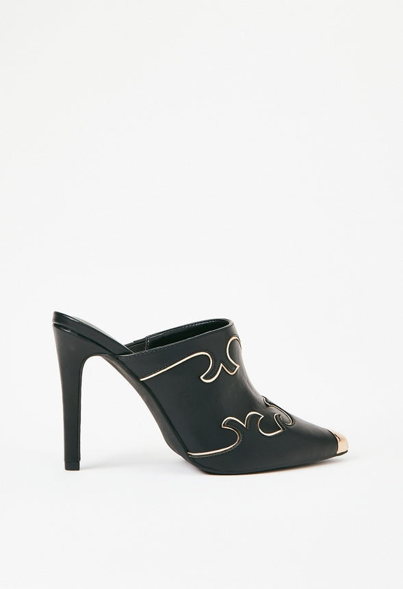 Inara Heeled Mule Black