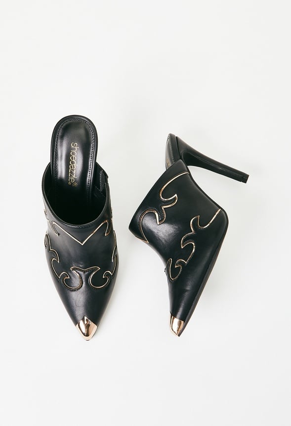 Inara Heeled Mule Black