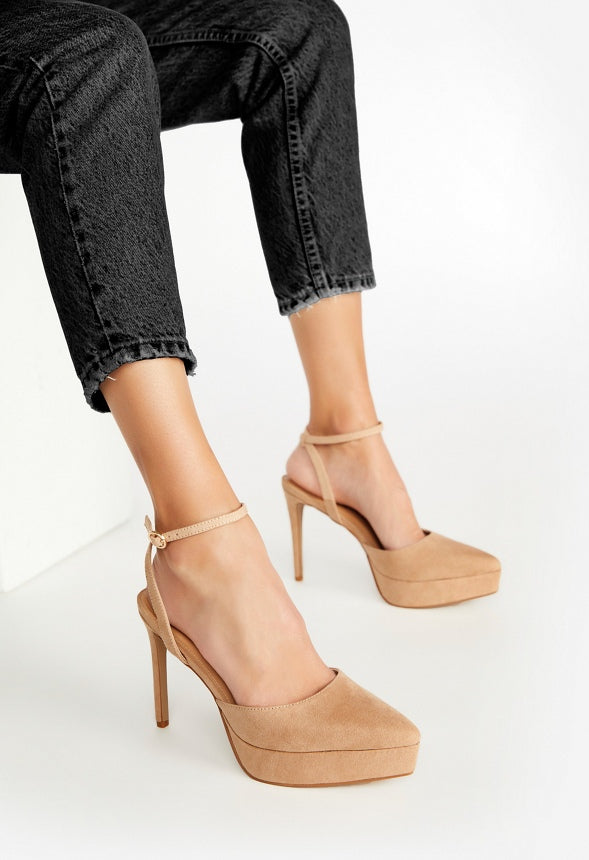 Yasmyn Ankle Strap Pump New Nude