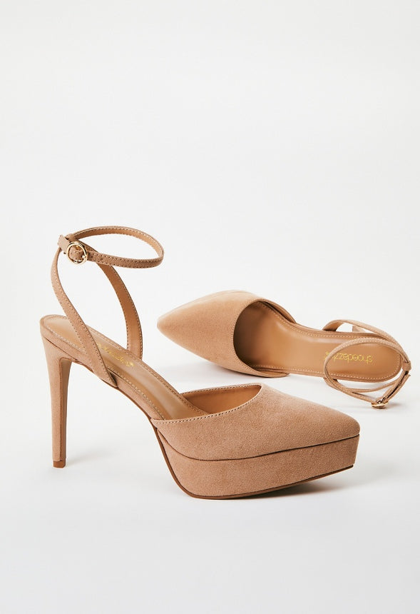 Yasmyn Ankle Strap Pump New Nude