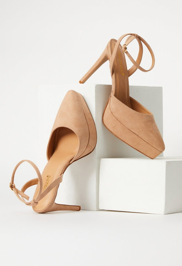 Yasmyn Ankle Strap Pump New Nude