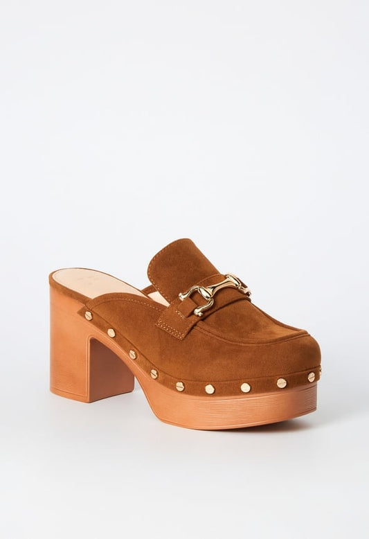 Greta Platform Clog Camel