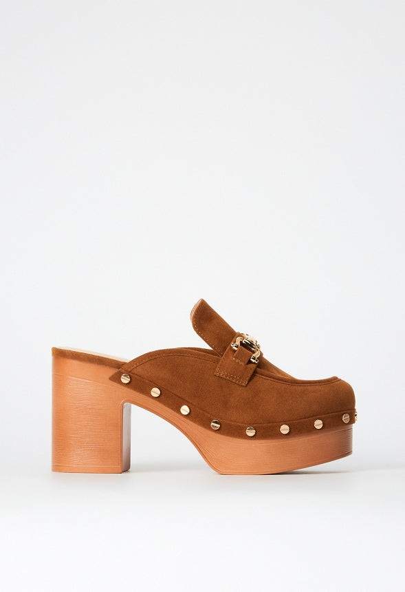 Greta Platform Clog Camel