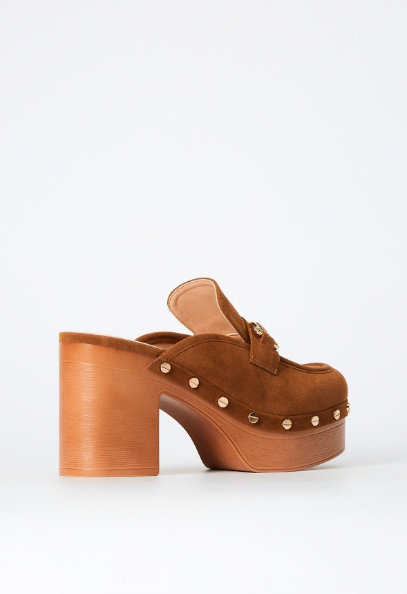 Greta Platform Clog Camel