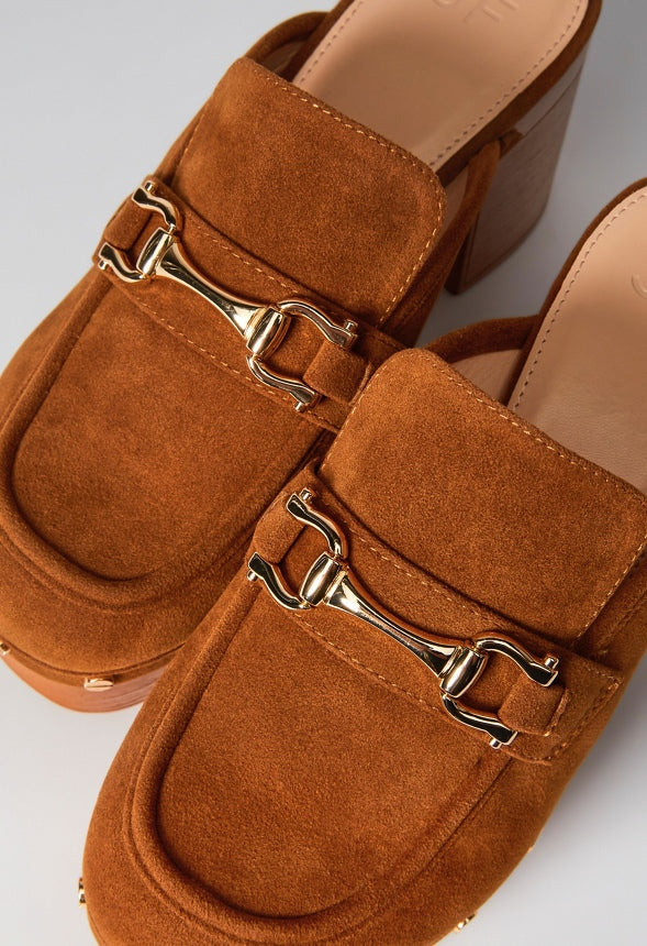Greta Platform Clog Camel