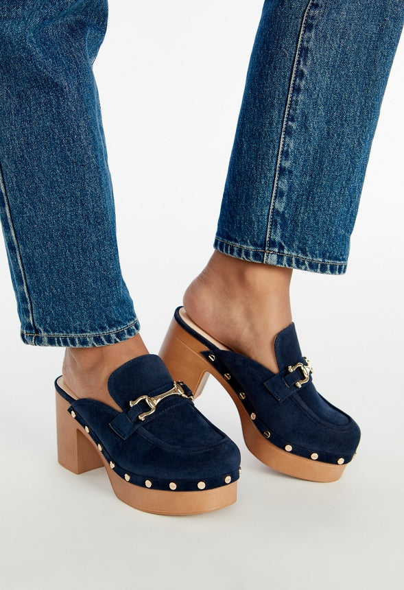Greta Platform Clog Dark Sapphire