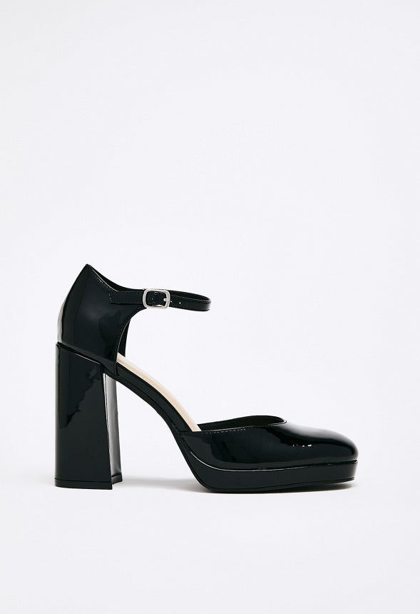Vivienne Block Heel Pump Black