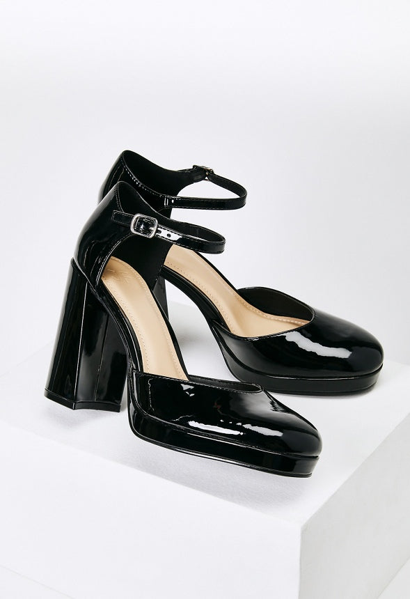 Vivienne Block Heel Pump Black
