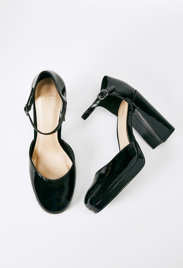 Vivienne Block Heel Pump Black