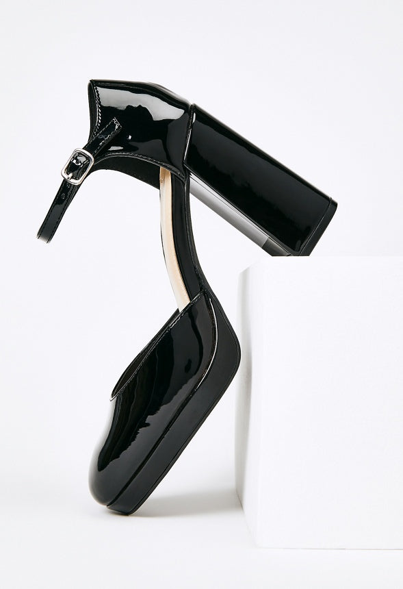 Vivienne Block Heel Pump Black