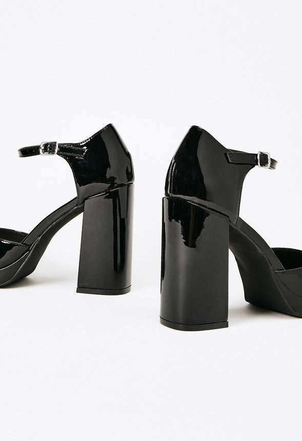 Vivienne Block Heel Pump Black