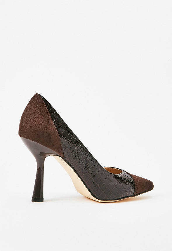 Estelle Pointed Toe Pump Coffee