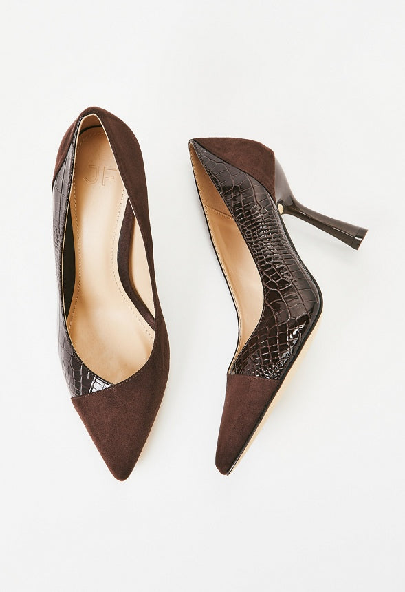 Estelle Pointed Toe Pump Coffee