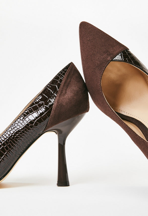 Estelle Pointed Toe Pump Coffee