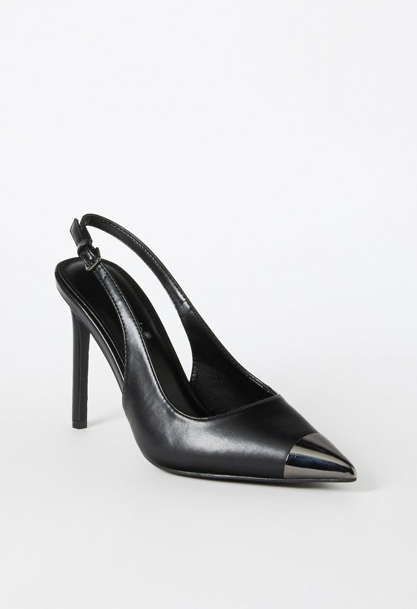 Alexiah Slingback Pump Black/Gunmetal