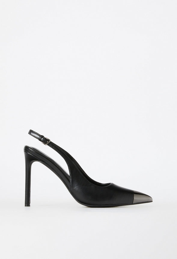 Alexiah Slingback Pump Black/Gunmetal
