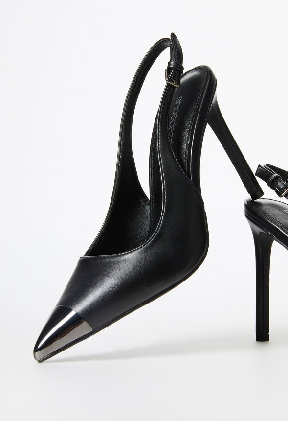 Alexiah Slingback Pump Black/Gunmetal