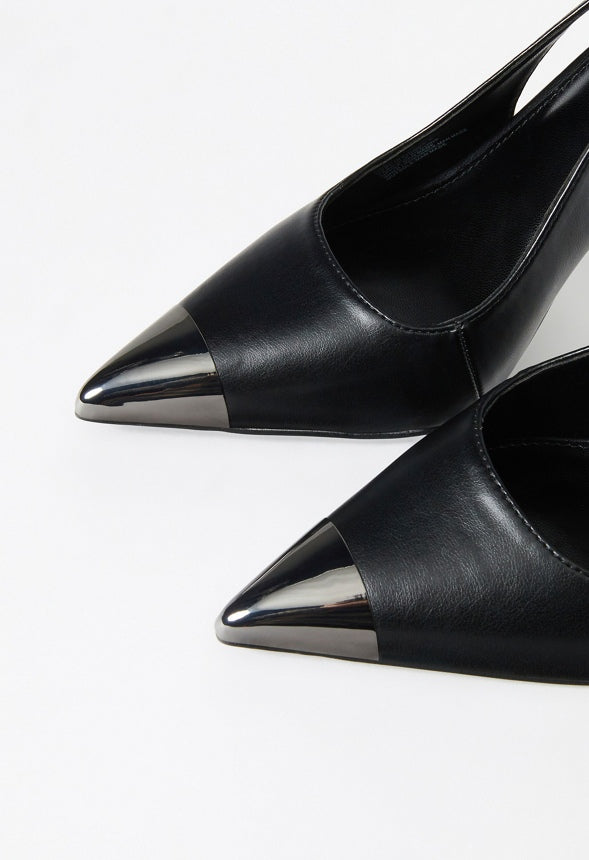 Alexiah Slingback Pump Black/Gunmetal