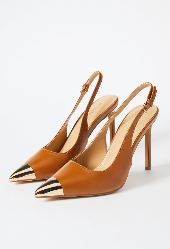 Alexiah Slingback Pump Camel/Gold