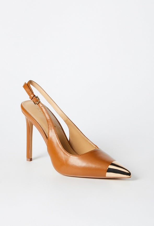 Alexiah Slingback Pump Camel/Gold