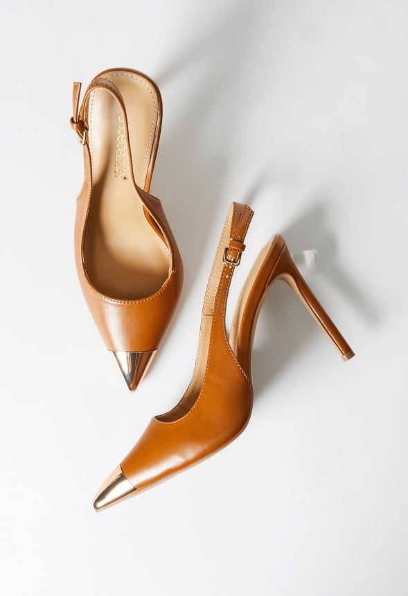 Alexiah Slingback Pump Camel/Gold