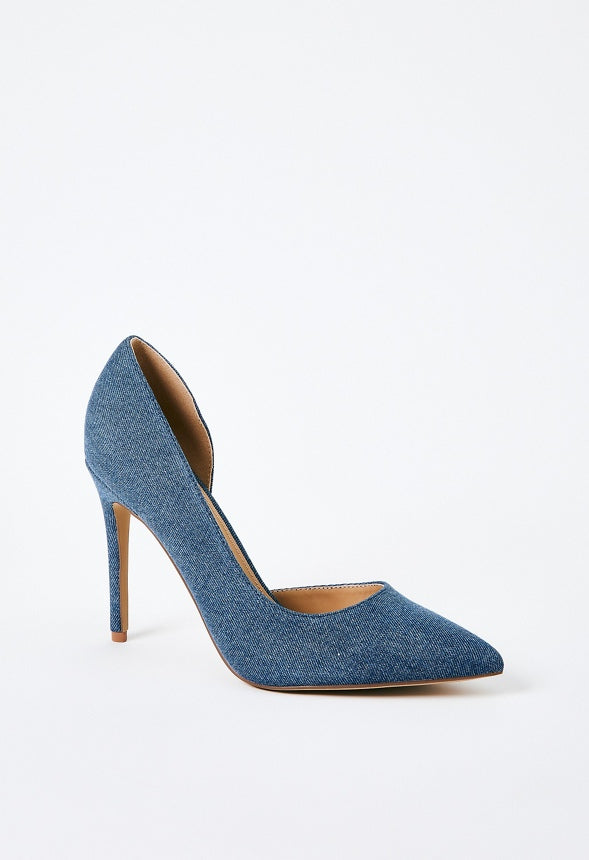 Annakay Pointed-Toe Pump Denim