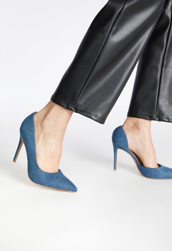 Annakay Pointed-Toe Pump Denim