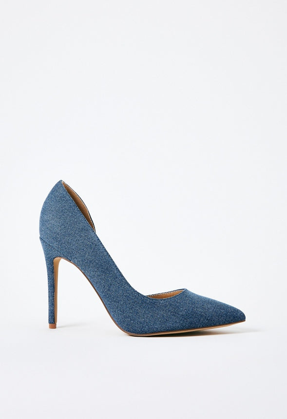 Annakay Pointed-Toe Pump Denim